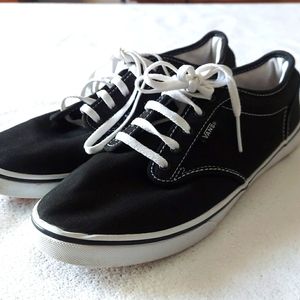 Vans Black Low Top Women's size 9.5 canvas shoes